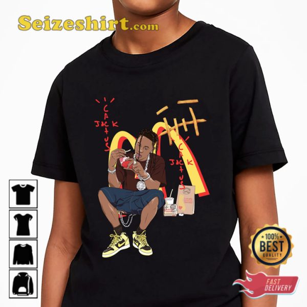 Cactus Jack Travis Scott Kids Franchise Youth Hip Hop Rap T-shirt