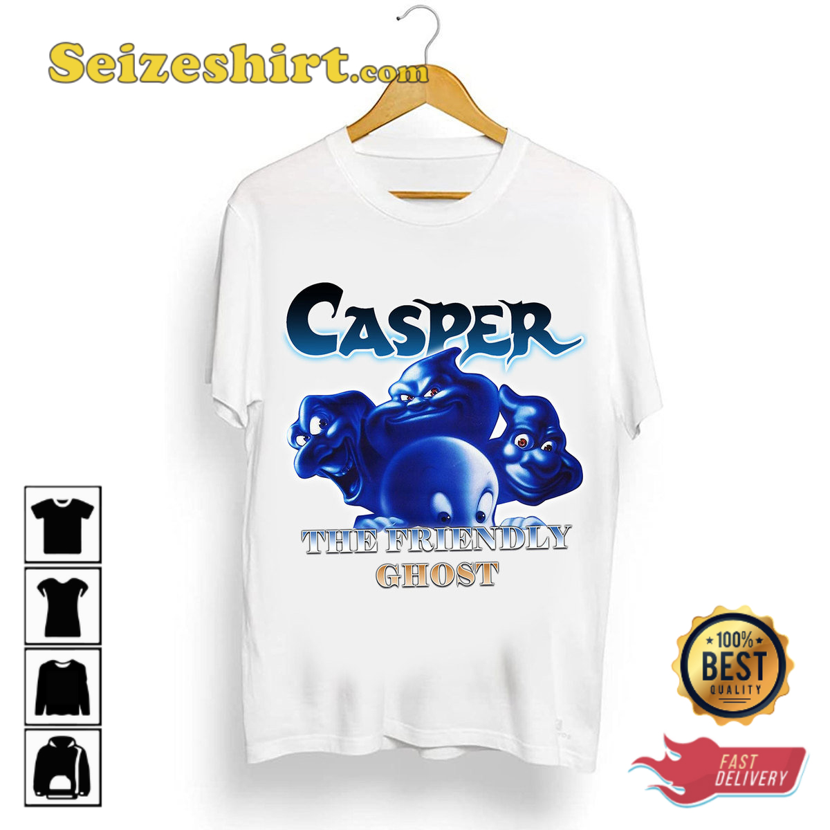 Vintage Casper The Friendly Ghost T-Shirt Cartoon Movie Merch Gift