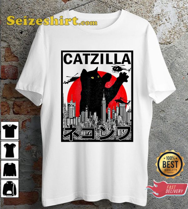 Catzilla Funny Godzilla Parody Ideal Gift Present Unisex T-Shirt