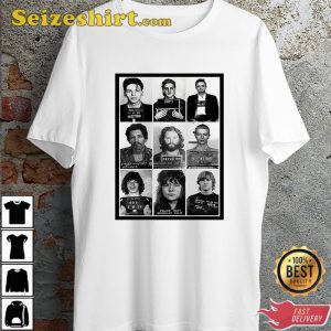 Celebrities Mugshot Rock Stars Funny Parody Ideal Gift Present T-Shirt