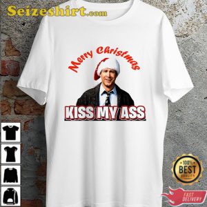 Christmas Griswold Xmas Funny Kiss My Ass Ryan Gosling Parody Happy Holiday T-Shirt