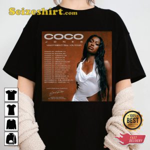 Coco Jones What I Didnt Tell You Tour 2023 Concert Fan Supporter T-Shirt