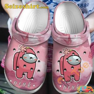 Crewmate Among Us Gaming Vibes Pink SUS Comfort Clogs