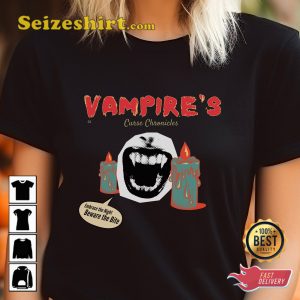 Cursed Chronicles Vampire Movie Embrace The Night Halloween Costume T-Shirt