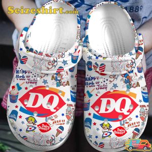 Dairy Queen Happy 4th Of July American Patriot Comfort Clogs