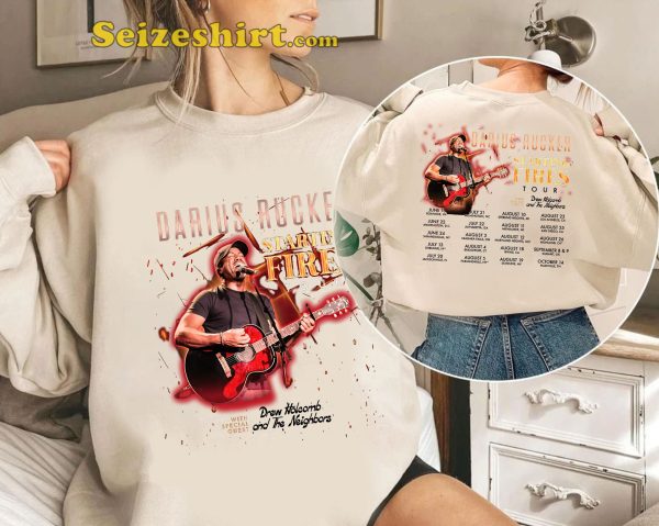 Darius Rucker Tour 2023 Starting Fires Drew Holcomb And The Neighbors T-shirt