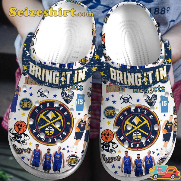 Denver Nuggets Nba Sport Bring It In Basket ball Vibes Comfort Clogs