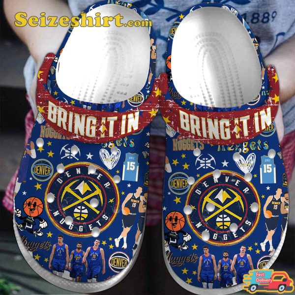 Denver Nuggets Nba Sport Bring It In Basket ball Vibes Comfort Clogs