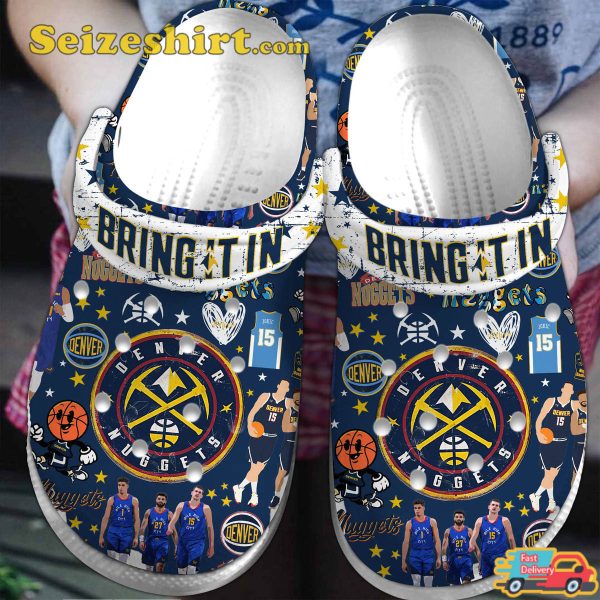 Denver Nuggets Nba Sport Bring It In Basket ball Vibes Comfort Clogs