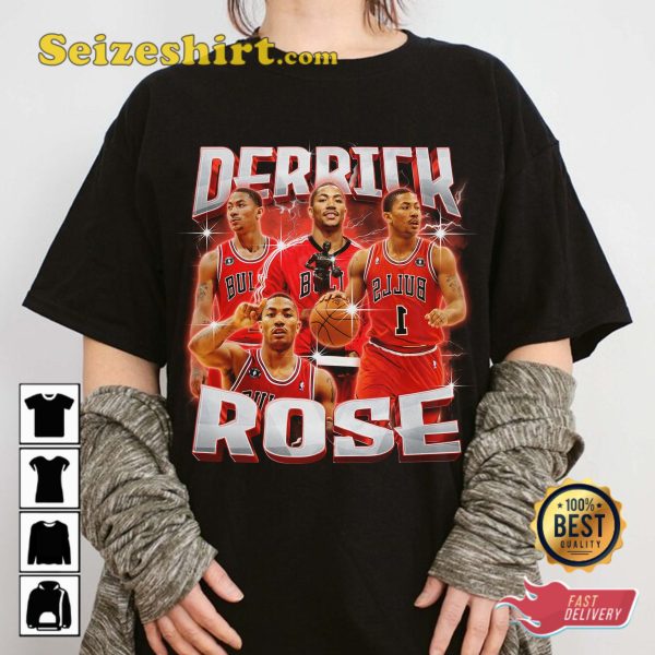 Derrick Rose New York Knicks Rose Basketball T-Shirt