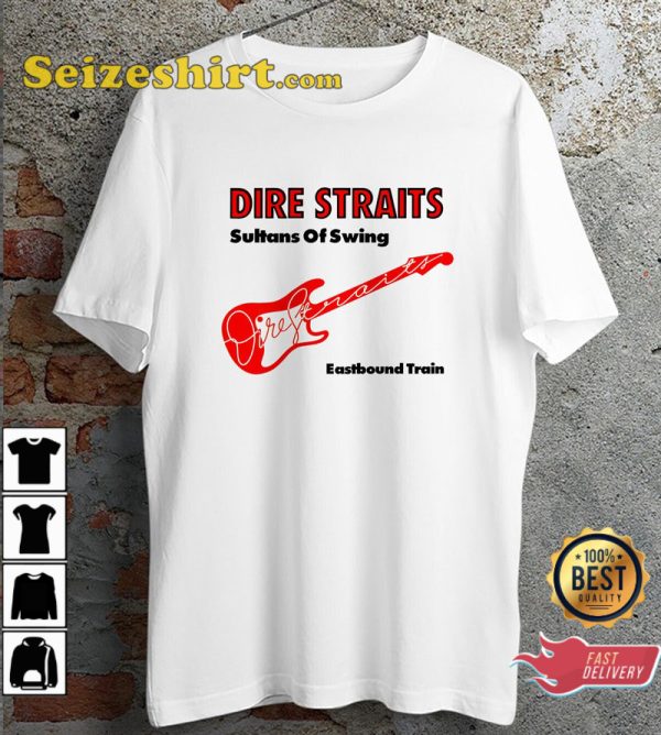 Dire Straits Sultans Of Wing Music Guitar Signatures Ideal Gift Unisex T-Shirt