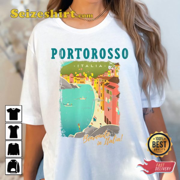 Disney Pixar Luca Portorosso Benvenuto In Italia Cartoon T-shirt