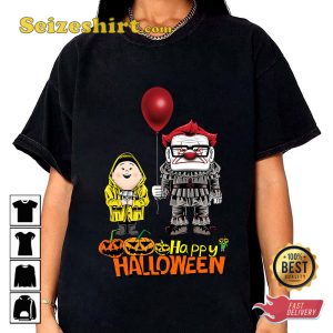 Disney Up Movie Carl And Russell Cosplay Pennywise Halloween T-shirt