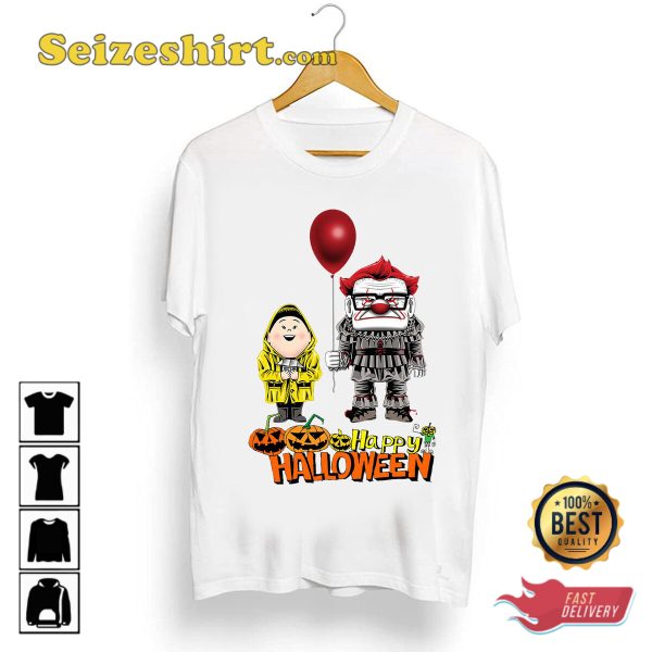 Disney Up Movie Carl And Russell Cosplay Pennywise Halloween T-shirt