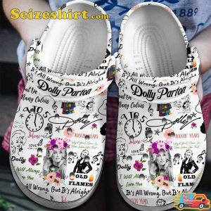 Dolly Parton Music Old Flames Rockin Years Signatures Designed Comfort Clogs