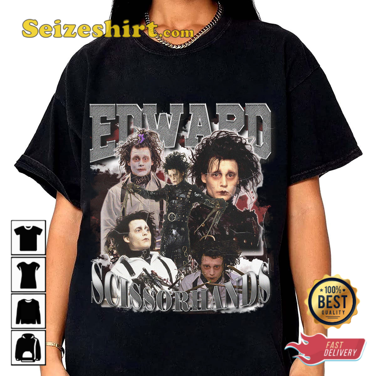 Edward Scissorhands Johnny Depp Movie Spooky Vibes Unisex T-Shirt