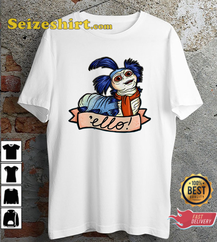My Icon Art & Clothing Maglietta Donna 'Laby The Worm' - Fan Art Fantasy Film, Colore Blu Navy, Taglia XXL