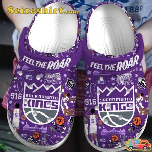 Feel The Roar Sacramento Kings Nba Sport Go Kings Basketball Comfort Clogs