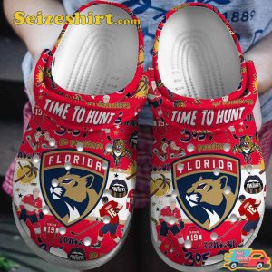Florida Panthers Nhl Sport Paws Up Time To Hunt Go Panthers Comfort Clogs