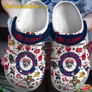 Florida Panthers Nhl Sport Time To Hunt Go Panthers Comfort Clogs