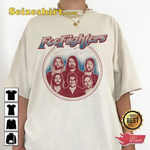 Foo Fighter Band Portrait Designed Vintage Inspired Unisex T-Shirt