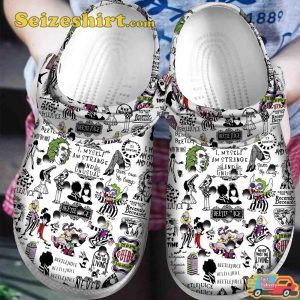 Footwearmerch Beetlejuice Movie Ghostly Vibes Classic Clog Shoes