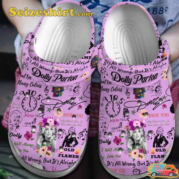 Footwearmerch Dolly Parton Music Country Singer of All Time Comfort Clogs