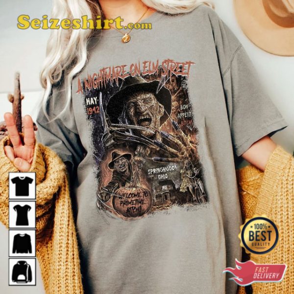 Freddy Krueger A Nightmare On Elm Street Film Halloween T-shirt