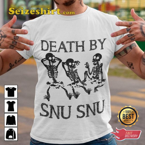 Futurama Death By Snu Snu Skeleton Silly and Fun Unisex T-Shirt