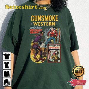 Gunsmoke TV Shoe Movie Comic Cowboy Vintage T-shirt
