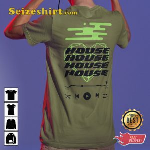 House Music Track Player Designed Rave Festival Lover T-shirt