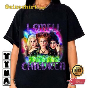 I Smell Chidren Hocus Pocus Witches Vibes Trendy T-Shirt