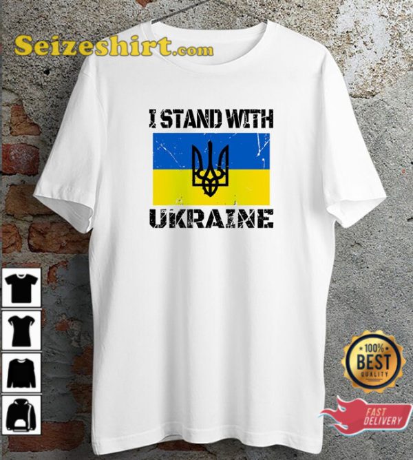 I Stand With Ukraine Flag I Support T-Shirt