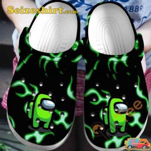Imposter Among Us Crew Game Green Sus Comfort Clogs
