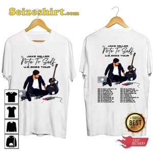 Jake Miller Note To Self Tour 2023 Fan Concert T-Shirt