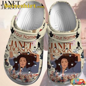 Janet Jackson Together Again Tour 2023 Michael Jackson Pop Legend Comfort Clogs