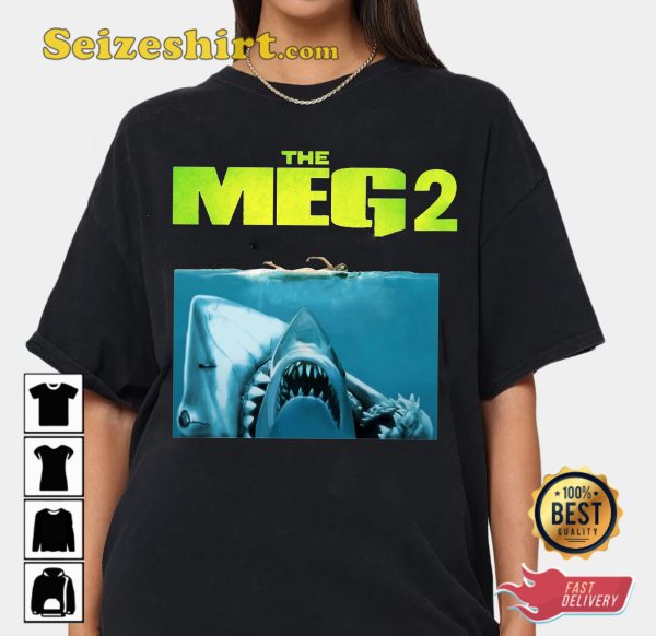 Jason Statham The Meg 2 The Trench Movie T-shirt