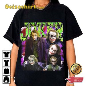 Joker Vintage Heath Ledger Joker DC Comics Fan Unisex T-Shirt