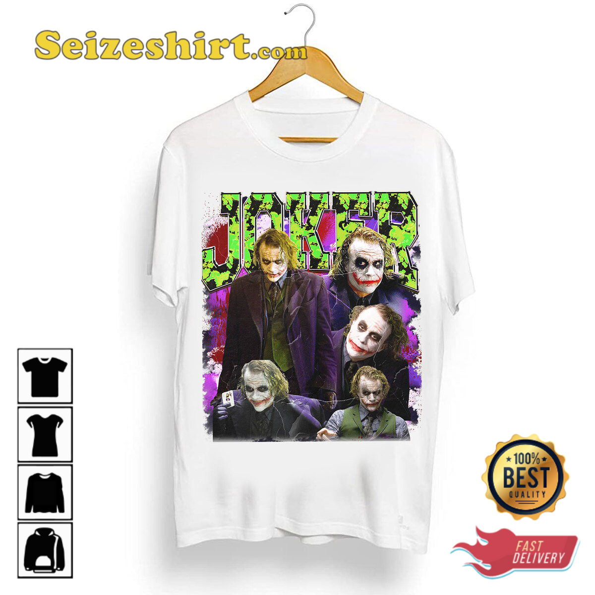 Joker Vintage Heath Ledger Joker DC Comics Fan Unisex T-Shirt