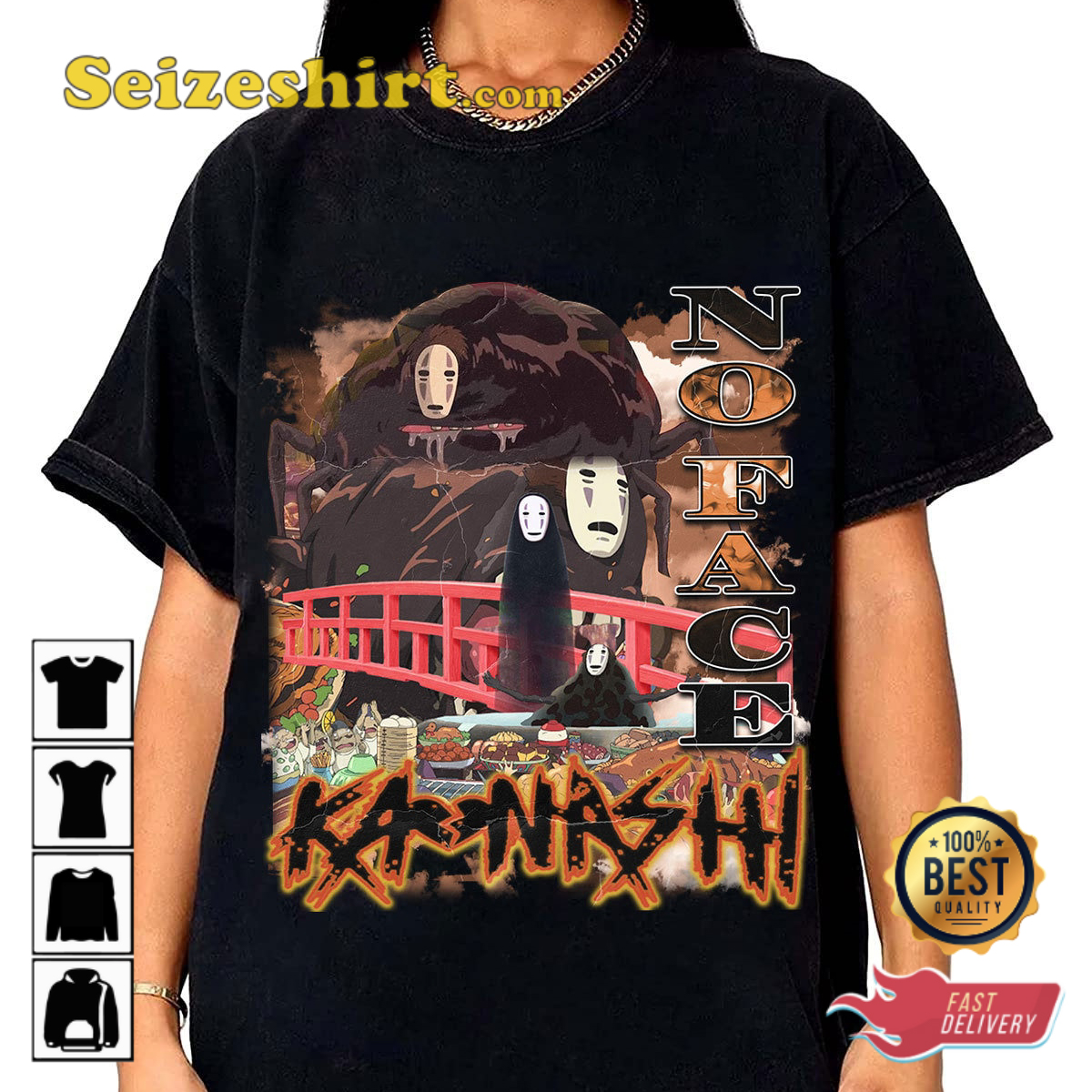 Kaonashi No-face Ghibli Studio Anime Japanese Vibes Unisex T-Shirt