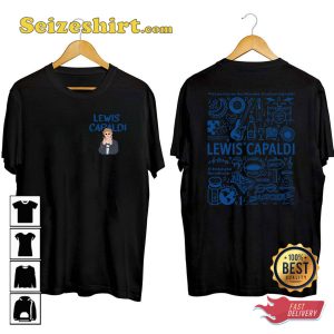 Lewis Capaldi Album Tracklist 2023 Tour Fan Concert T-Shirt