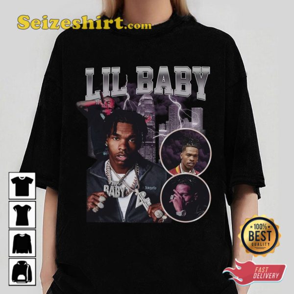 Lil Baby Rapper Tee Hip Hop Tour Vintage T-shirt