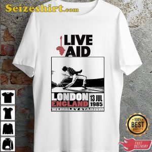 Live Aid Queen Wembley Bob Geldof Midge Music T-Shirt