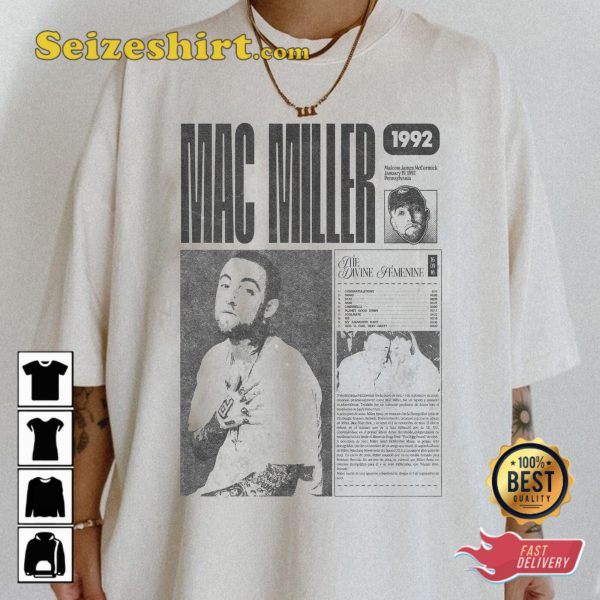 Mac Miller Album Tracklist Vintage T-shirt