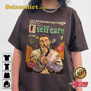Mac Miller Song Self Care Comic 90s T-shirt