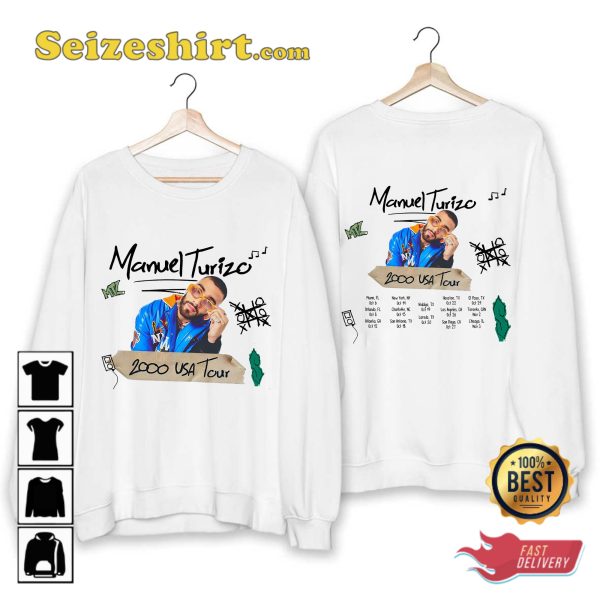 Manuel Turizo Us Tour 2023 Concert Fans Tribute T-Shirt