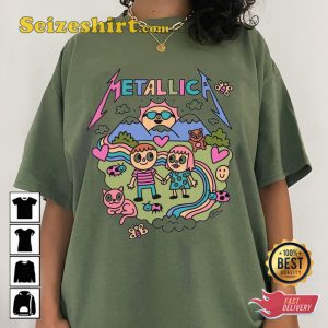 Metallica Happy Cartoon World Designed Tour Concert T-Shirt
