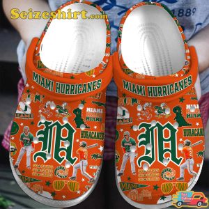 Miami Hurricanes Ncaa Sport Go Canes Baseball Comfort Clogs