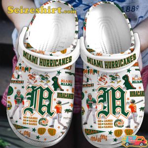 Miami Hurricanes Ncaa Sport Go Canes Baseball Comfort Clogs