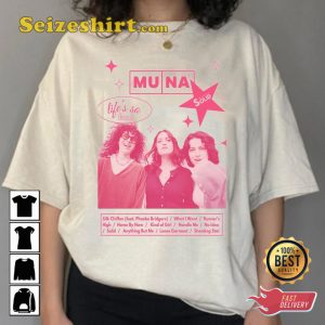 Muna Band Feat Phoebe Bridgers Life is So Fun Tour 2023 Concert T-Shirt